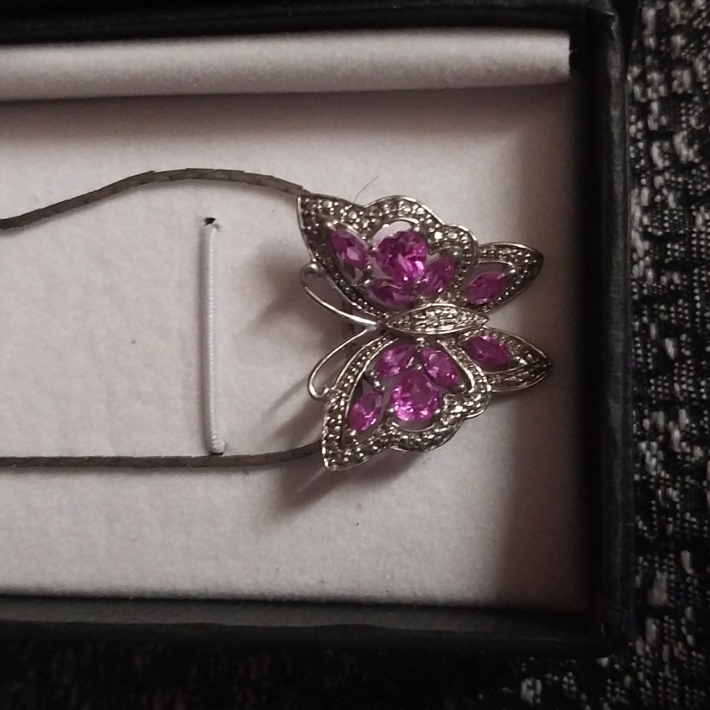Sterling silver 925 butterfly necklace